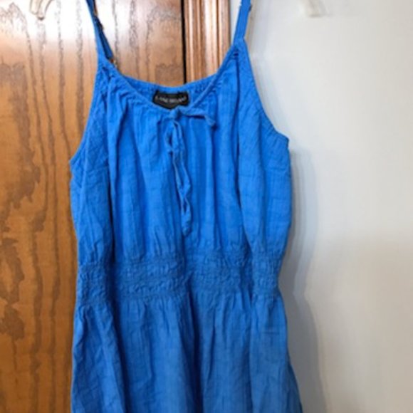 LANE BRYANT UEC Plus Size 14 Shirred Waist Cami Tank Top Summer French Blue - Picture 6 of 14